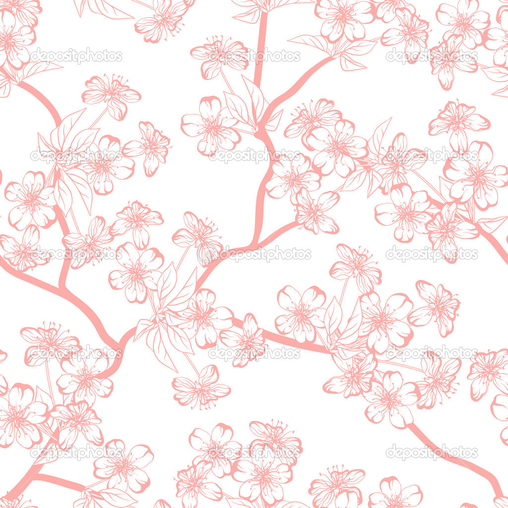 Cherry Blossom Pattern Vector