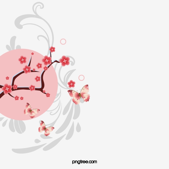 640x640 Vector Japanese Cherry Pattern, Banner Design, Cherry Blossoms
