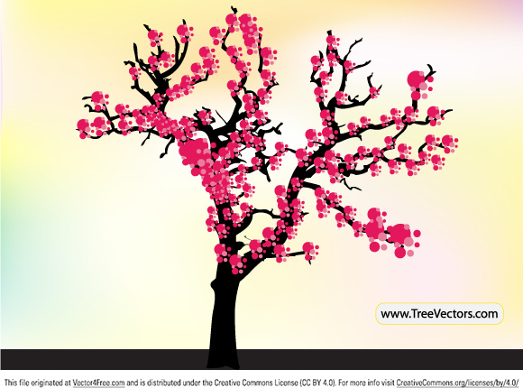 580x430 Cherry Blossom Tree Vector Free Vector In Adobe Illustrator