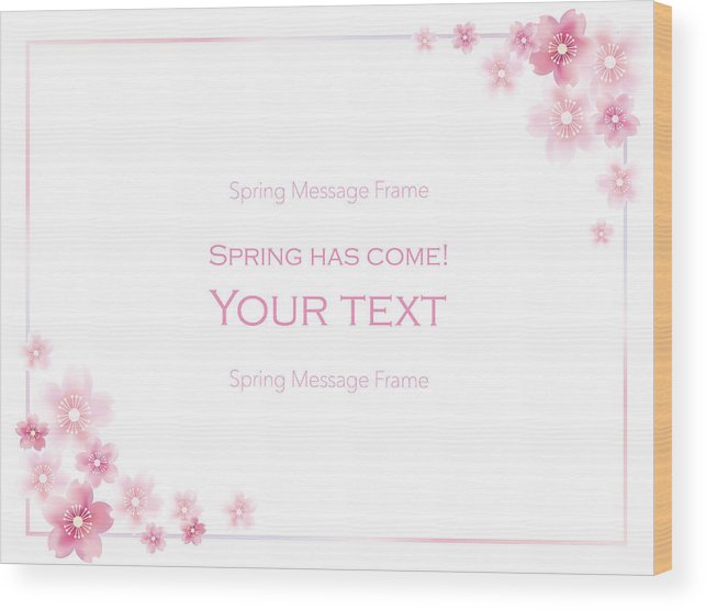 643x556 Rectangular Watercolor Floral Frame With Cherry Blossom Vector