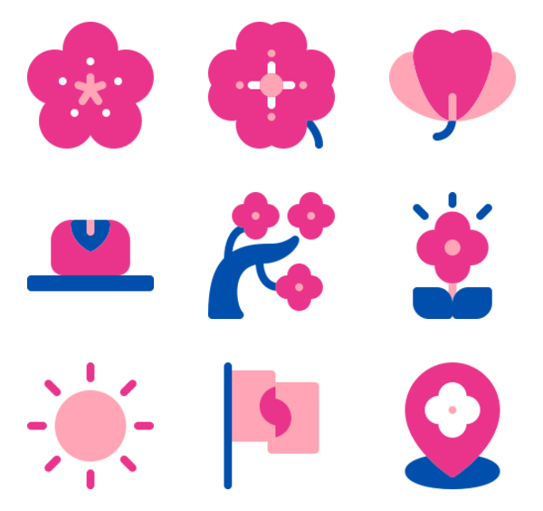 600x564 Cherry Blossom Icons