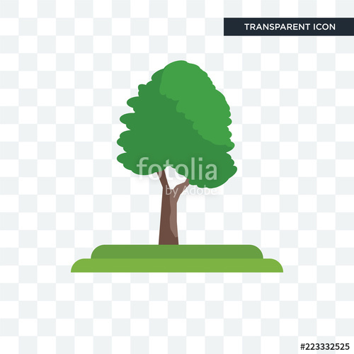 500x500 Pin Cherry Tree Vector Icon Isolated On Transparent Background