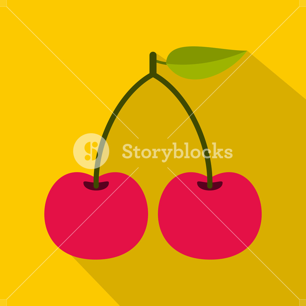 1000x1000 Cherry Icon Flat Illustration Of Cherry Vector Icon For Web