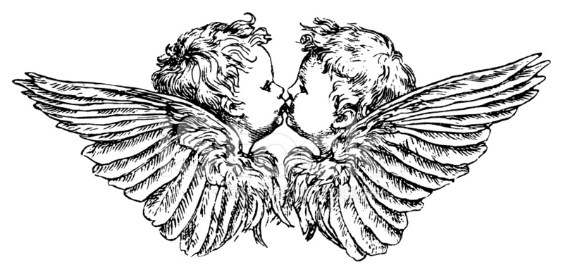 799x386 Cherubs Stock Vector