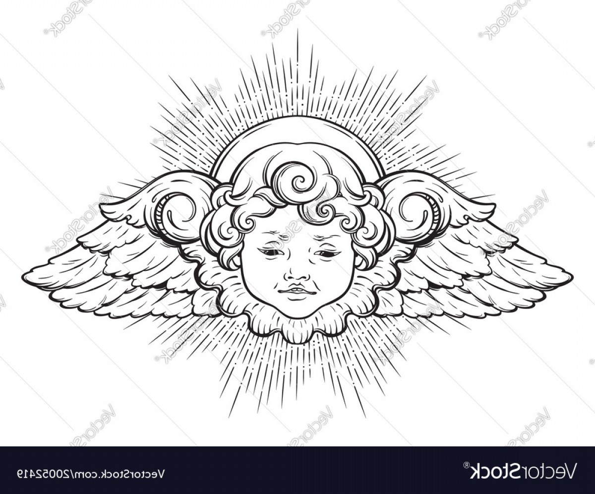 1200x996 Cherub Cute Winged Curly Smiling Baby Boy Angel Vector Soidergi