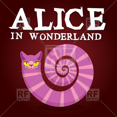 400x400 Alice In Wonderland Title Cheshire Cat Vector Image