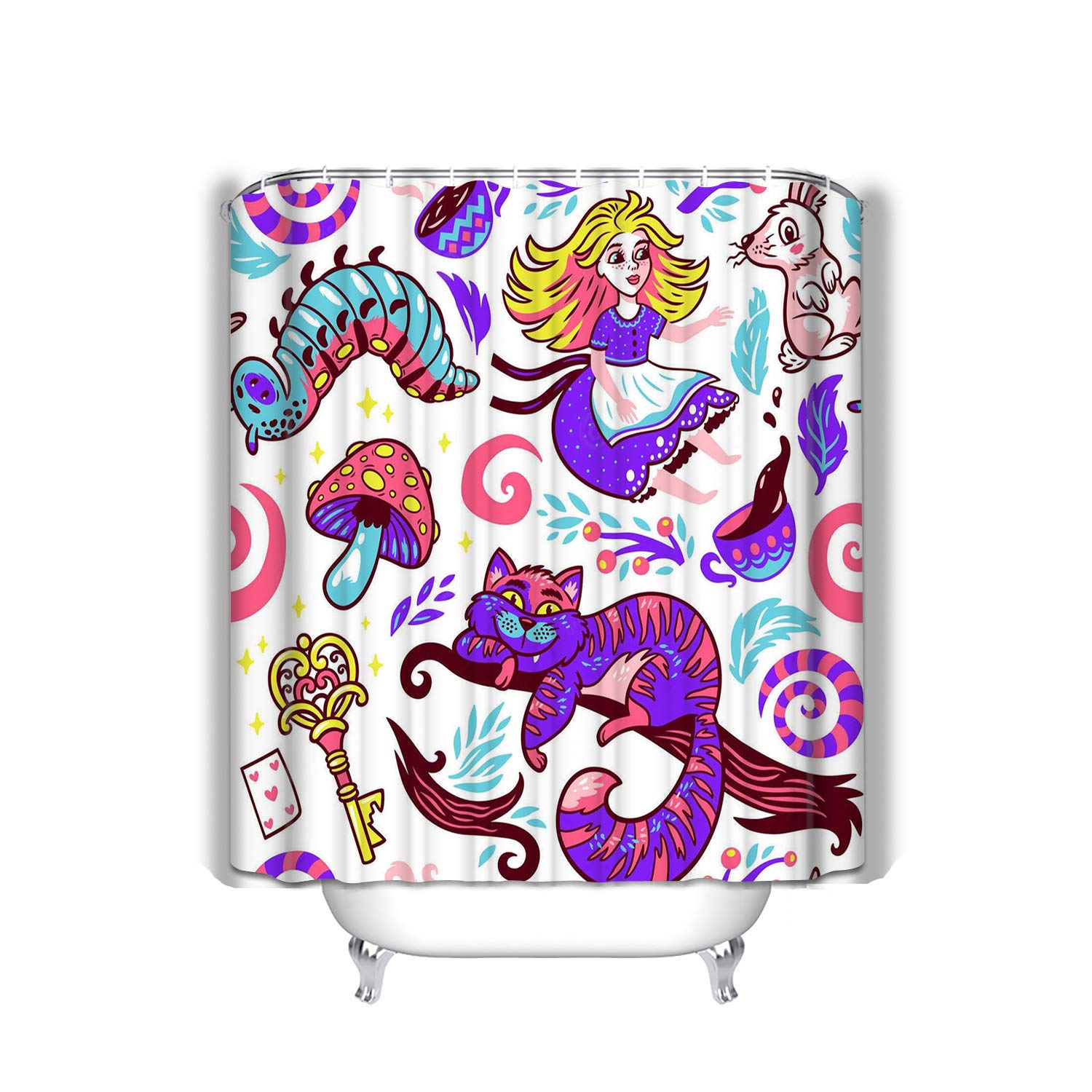 1500x1500 Zuyushang Bath Shower Curtain Fairytale Background