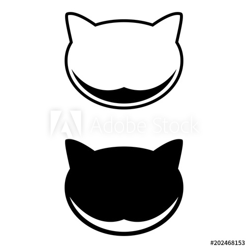 500x500 Cheshire Cat, Set Of Icon Abstract Concept Vector Illustration