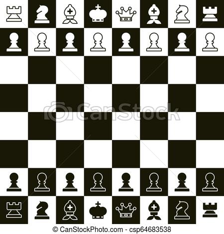 450x470 Chess Board Vector Top View Chess Pieces