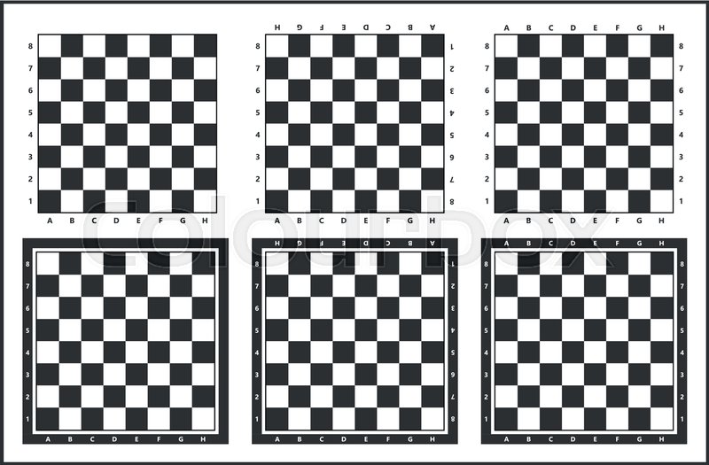800x525 Chess Table, Chess Board Vector Set, Stock Vector Colourbox