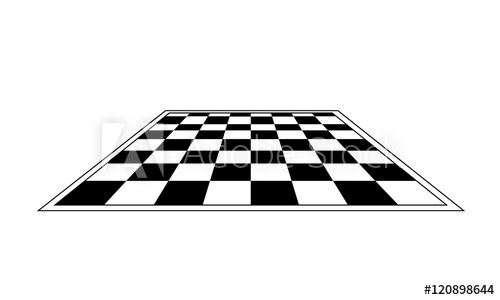 500x300 Black And White Chess Board Vector