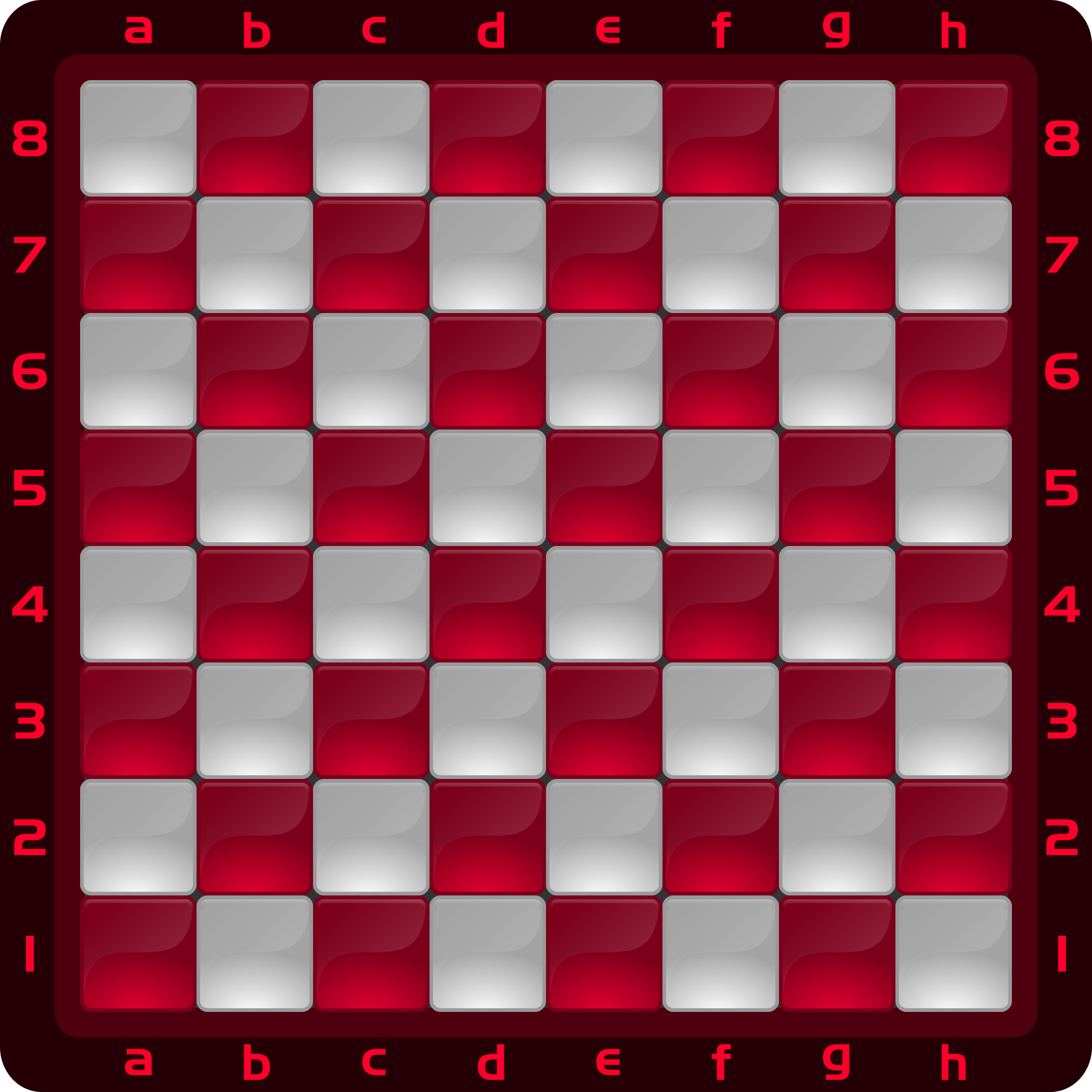 2400x2400 Red And White Chess Board Vector Clipart Image