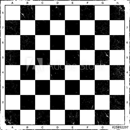 500x500 Vintage Chess Board, Vector Easy Editable