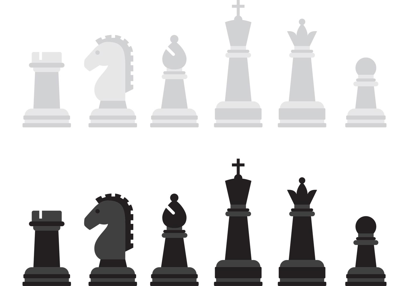 1400x980 Chess Pieces Free Vector Art