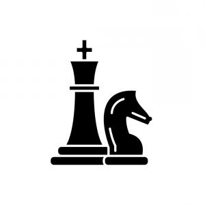 300x300 Black Queen Chess Icon Simple Style Vector Soidergi