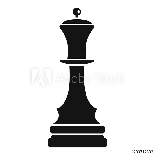 500x500 Black Queen Chess Icon Simple Illustration Of Black Queen Chess