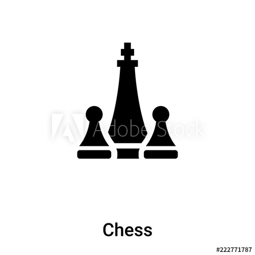 500x500 Chess Icon Vector Isolated On White Background, Logo Concept