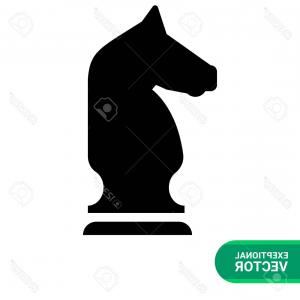 300x300 Photostock Vector Vector Icon Of Black Chess Knight Silhouette