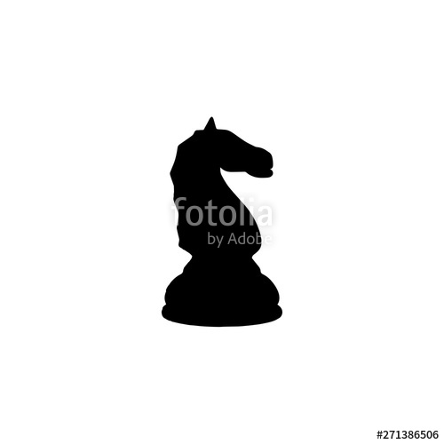 500x500 Chess Knight Icon Vector Illustration Stock Image And Royalty