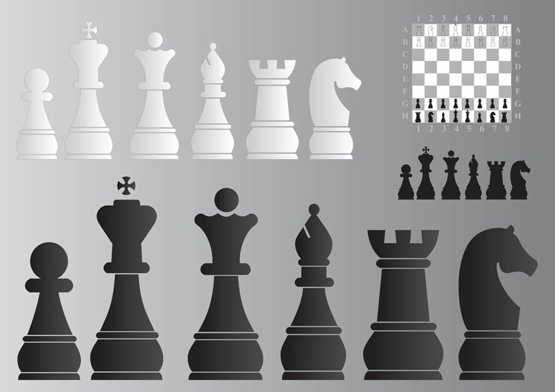 800x566 Chess Board And Pieces Vector Art Graphics