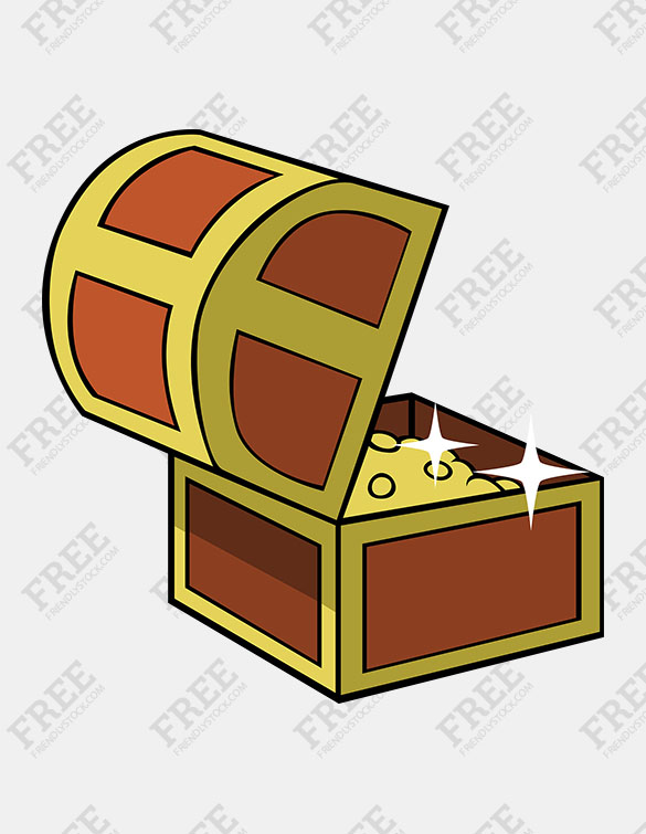 585x755 Free Graphic Open Treasure Chest