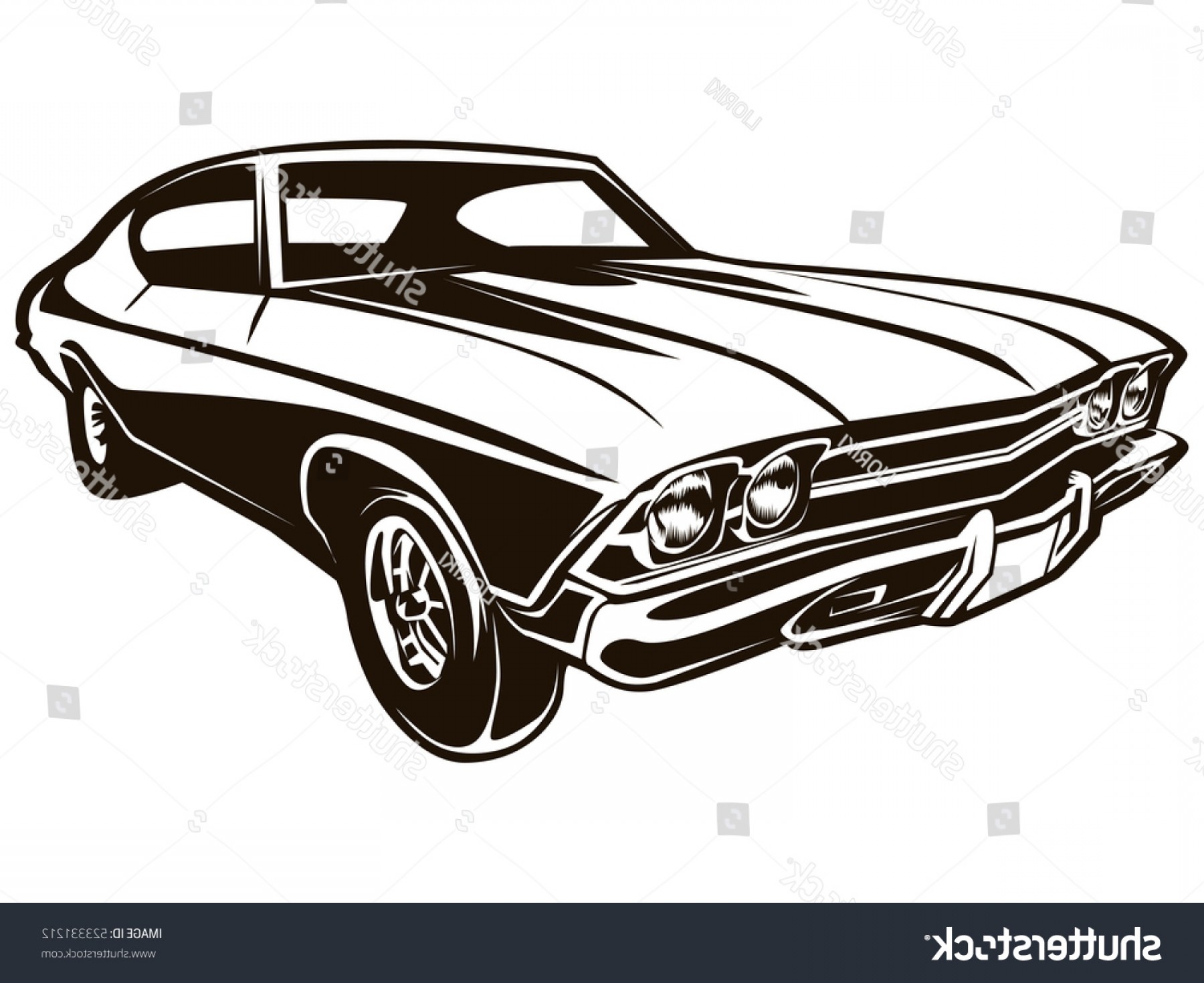 1800x1470 Retro Muscle Car Vector Illustration Vintage Geekchicpro