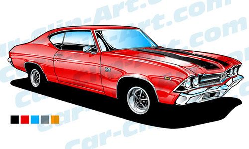 500x300 Chevelle Ss Vector Clip Art Car Clip Designs