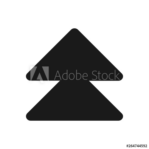 500x500 Double Up Chevron Black Arrow