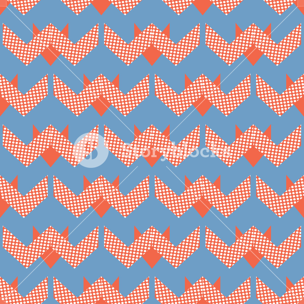 1000x1000 Chevron Arrow Polka Dots Seamless Vector Pattern Royalty Free