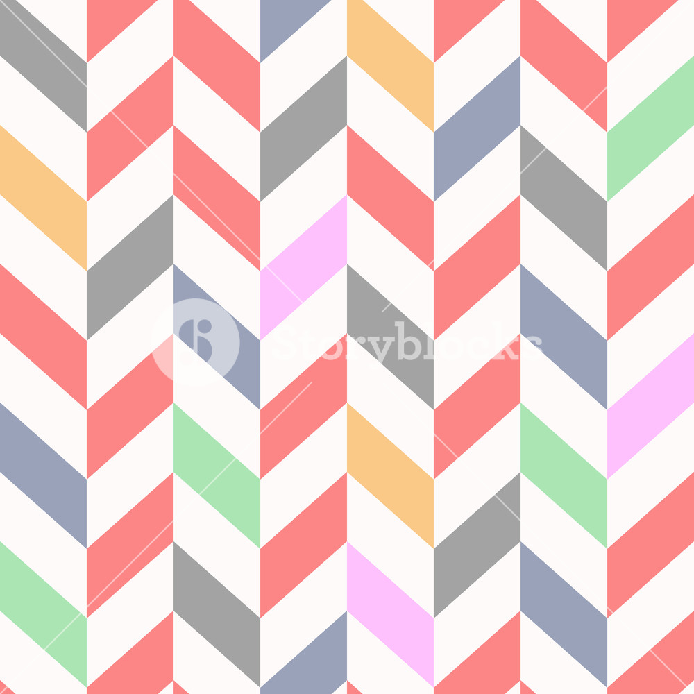1000x1000 Colorful Seamless Chevron Pattern, Beautiful Vector Illustration