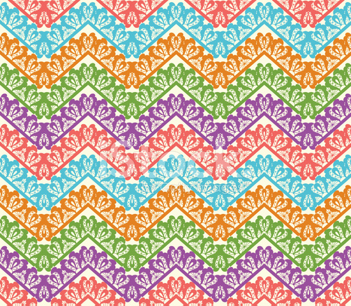 503x439 Colorful Zigzag Seamless Chevron Vector Background Stock Vector