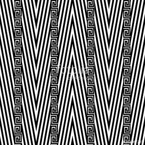 500x500 Zigzag Chevron Vector Seamless Pattern Black And White Geometric