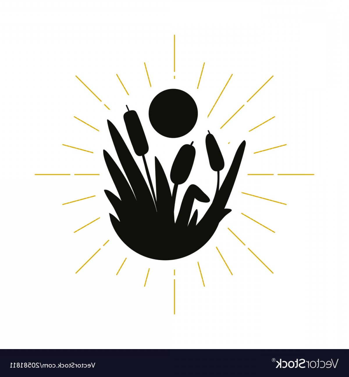 1200x1296 Retro Reed Silhouette Logo Vector Soidergi