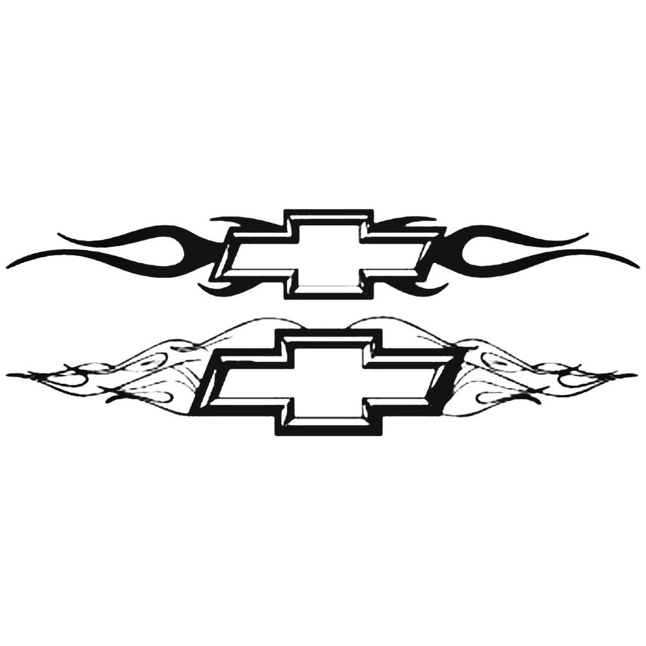1280x1280 Chevy Chisiled With Flames Logo Vector Aftermarket Decal Sticker....