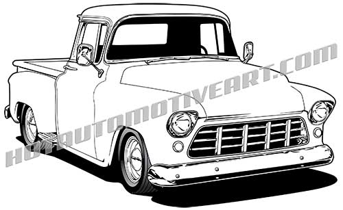 Chevy Truck Vector Clip Art 500x307 Chevy Truck Vector Clip Art