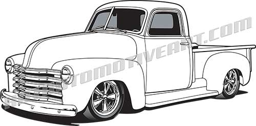 Chevy Pickup Vector Clip Art 500x247 Chevy Pickup Vector Clip Art