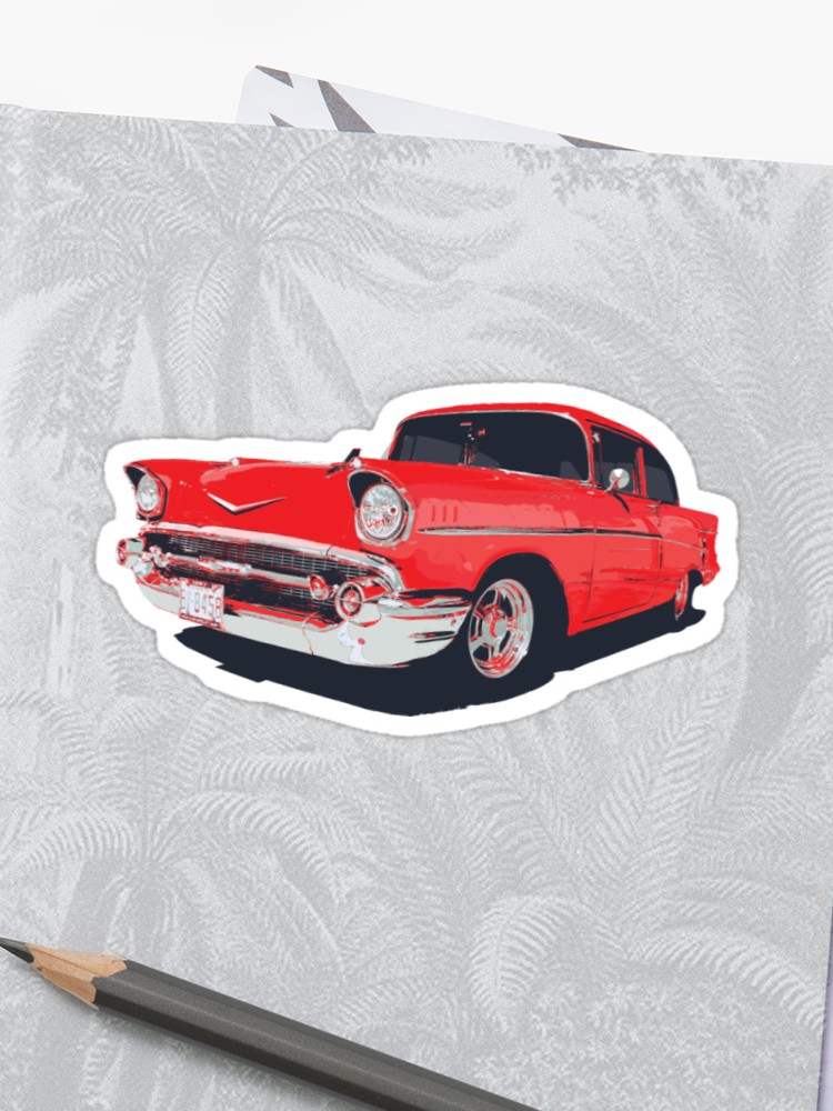 Chevy Bel Air Vector Illustration Sticker 750x1000 Chevy Bel Air Vector Illustration Sticker