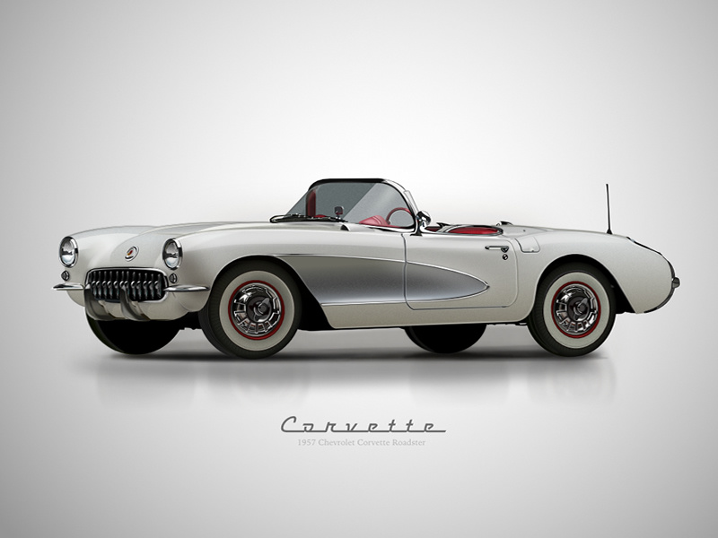 Chevy Corvette Roadster Vector Drawing 800x600 Chevy Corvette Roadster Vector Drawing