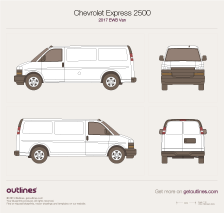 Chevrolet Express Cargo Ewb Van Drawings 448x426 Chevrolet Express Cargo Ewb Van Drawings