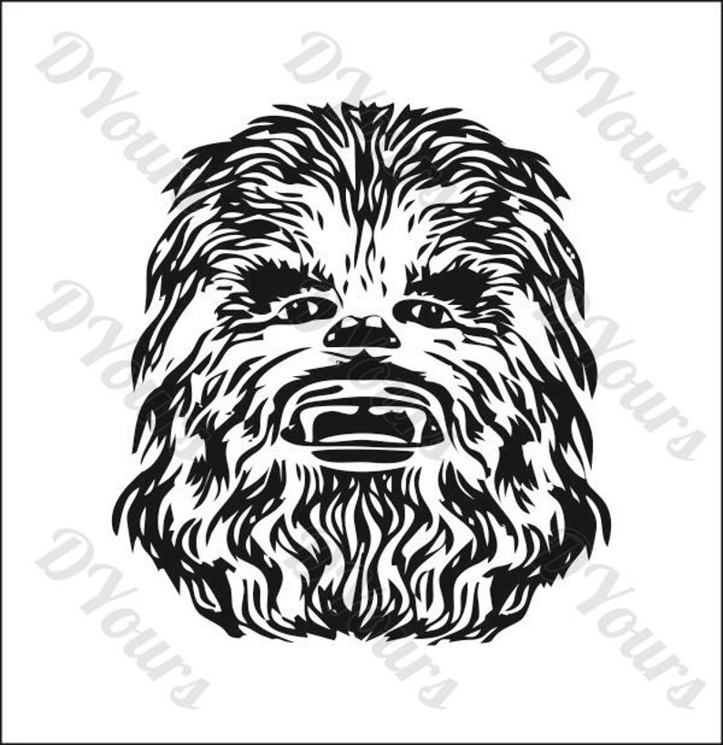 794x818 Chewbacca Star Wars Vector Model Cdr Pdf Etsy
