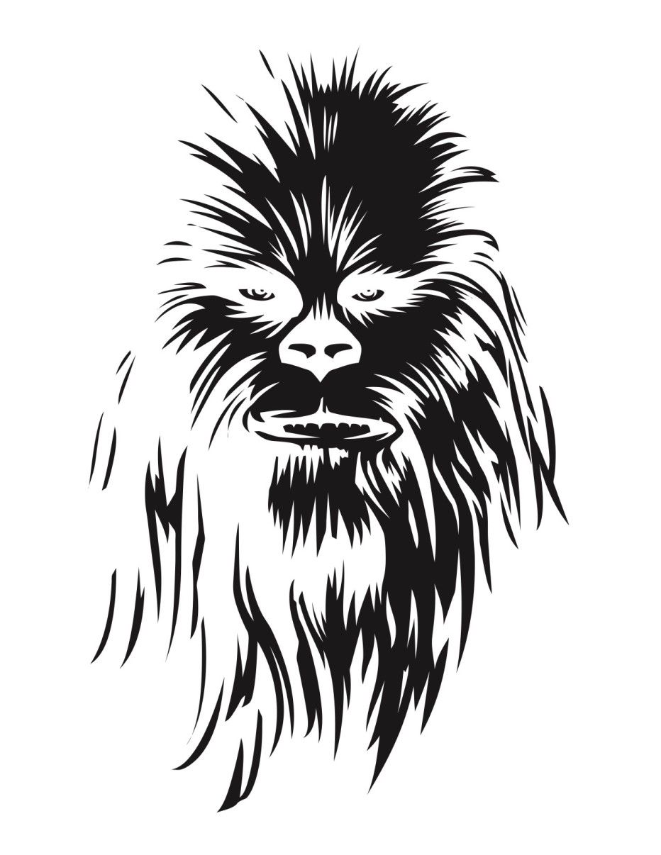 932x1206 Star Wars Chewbacca Stencil Pumpkin Carving Pumpkins Star Wars