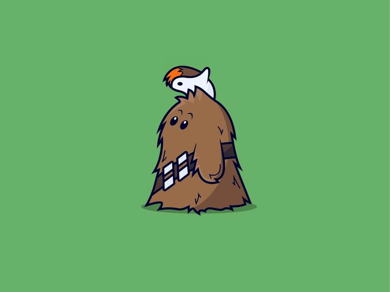 800x600 Chewbacca + Porg