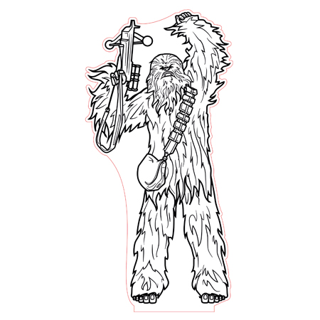450x450 Chewbacca Illusion Lamp Plan Vector For Cnc