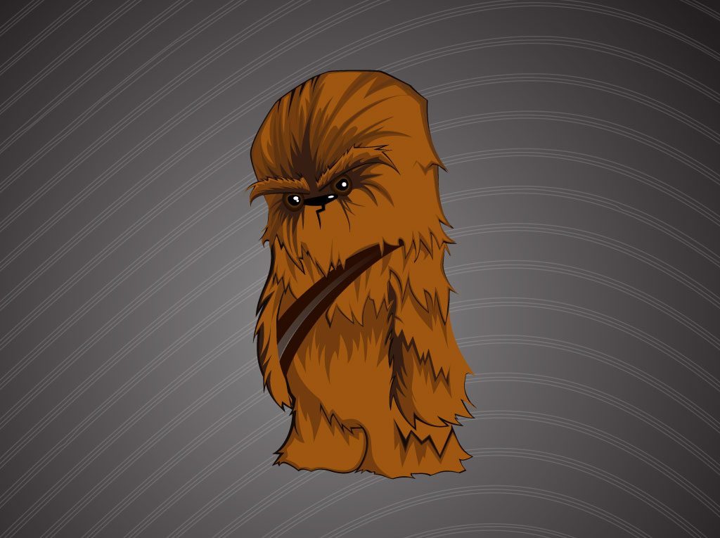 1024x765 Chewbacca Cartoon Vector Art Graphics