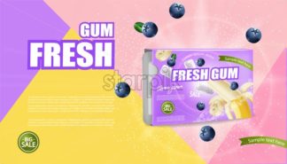 324x185 Chewing Gum Mock Up Vector Realistic Product Placement Detailed