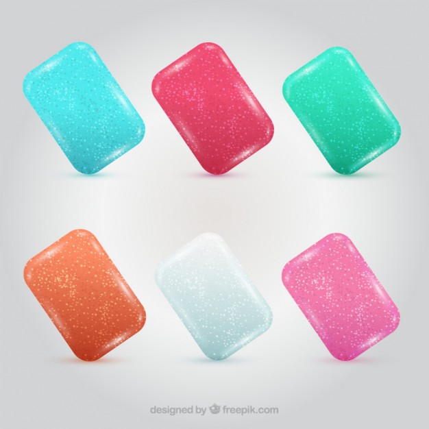 626x626 Colorful Chewing Gums Vector Free Download