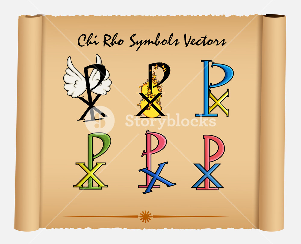 1000x810 Set Of Various Style Chi Rho Symbols Vector Illustration Royalty