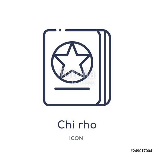 500x500 Chi Rho Icon From Religion Outline Collection Thin Line Chi Rho
