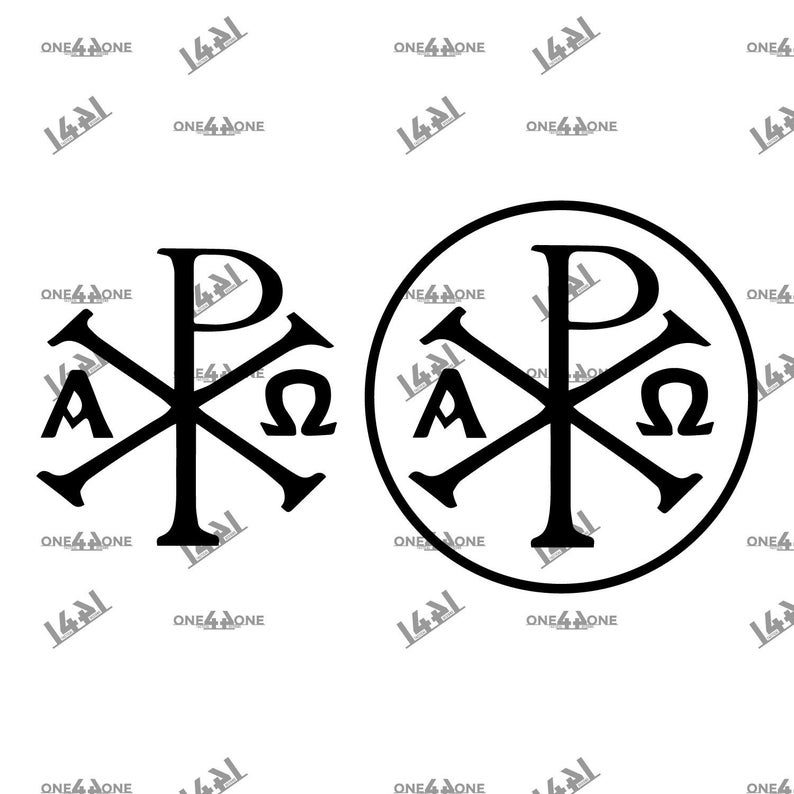 794x794 Chi Rho Cross Crusader Alpha Omega Chi Rho Jesus Cutting Etsy