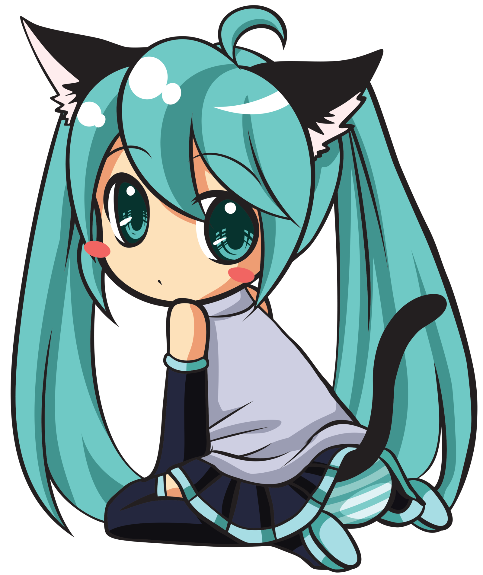 1600x1905 Hatsune Miku Chibi Vector